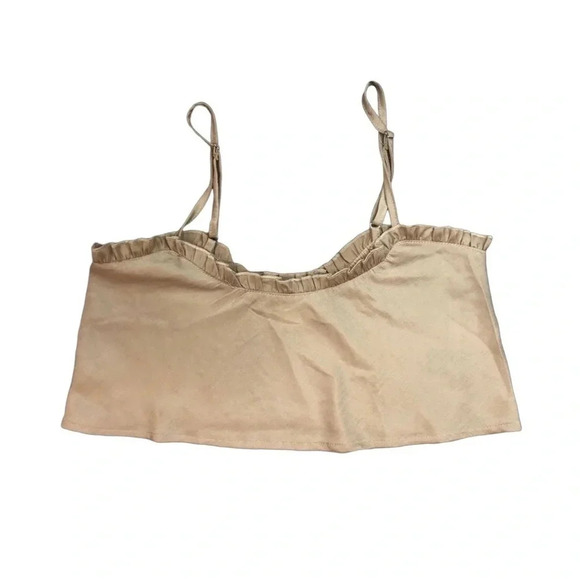 Princess Polly Levi  Crop Top | Beige | Size 2 - Picture 2 of 5
